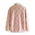 thumbnail image 3 of Women's Flannel Sleepwear Coat Winter Thicken Jacket Nightwear Loose Loungewear Homewear, 3 of 8
