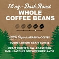 thumbnail image 2 of Vermont Coffee Company, Organic Dark Roast Whole Bean Coffee, 16oz., Made in the USA, 2 of 8