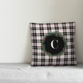 thumbnail image 3 of Creative Products Black Plaid Monogram Wreath - C 18x18 Spun Poly Pillow, 3 of 3