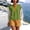Green, variant on Women Crew Neck Half Button Chiffon Spliced Ruffle Long Sleeve Loose Pullover Sweatshirt Color Block Spring Fall Winter L