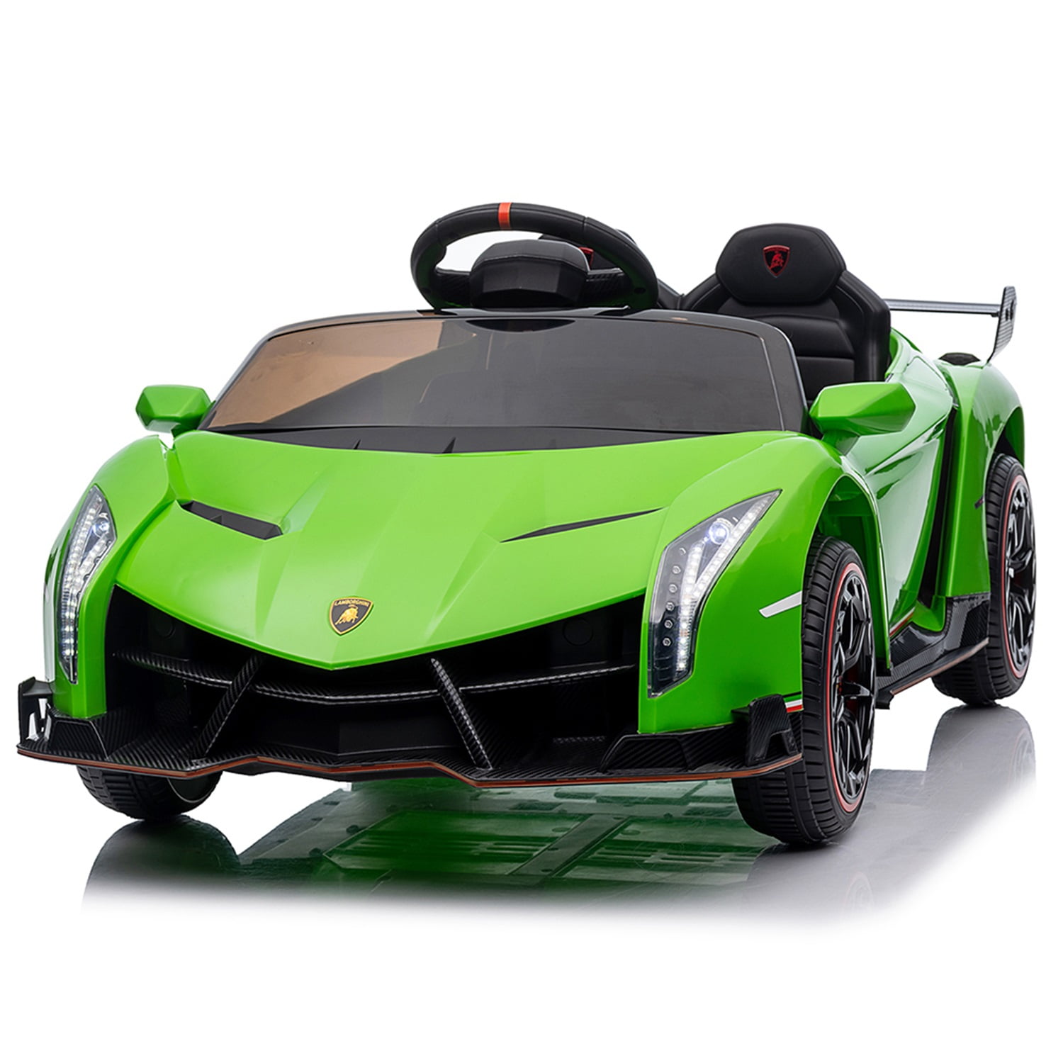 CIPACHO Licensed Lamborghini Poison Small Dual Drive 12V Powered Ride Ons Sports Car with 2.4G Remote Control, Green CIPACHO Licensed Lamborghini Poison Small Dual Drive 12V Powered Ride Ons Sports Car with 2.4G Remote Control, Green