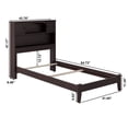thumbnail image 3 of AFI Newport Twin Bookcase Solid Wood Bed in Espresso, 3 of 4