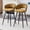 Black,Yellow, variant on NEW Set of 2 Gray Velvet Dining Chairs with Black Legs, Modern Upholstered Accent Chairs for Dining Room & Kitchen