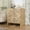 Oak, variant on S-HOME Rattan Nightstand with 3 Drawers in Design, 22.8 Inches Wide Wooden Bedside Table for Bedroom Storage