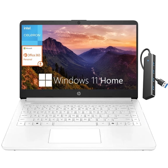 HP 14" Laptop for Student and Business,Intel Celeron N4500,4GB RAM,64GB eMMC,Intel UHD Graphics,1-Year Office 365,HD Webcam,WiFi 6,Windows 11 Home