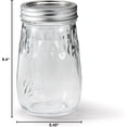 thumbnail image 3 of CHTER Glass Flute Mason Jar, Regular Mouth, Pint Size, 16 OZ (Pack of 8), 3 of 7