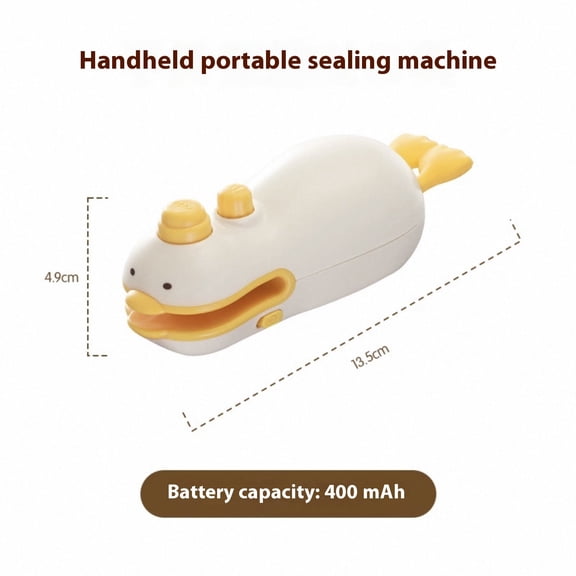 2 in 1 Mini Bag Sealer Plastic Bag Sealing Machine Mini Vacuum Food Sealing Machine with Cutter USB Rechargeable Chip Bag Sealer