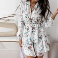 thumbnail image 2 of Vestido HUOGUO, estampado casual con cuello en V a la moda para mujer, 2 of 5