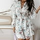 thumbnail image 2 of Vestido HUOGUO, estampado casual con cuello en V a la moda para mujer, 2 of 5