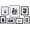 Black, variant on 7 Piece Gallery Wall Frame Set, (1) 12x16 Inch, (2) 8x10 Inch, and (4) 6x8 Inch, Bronze