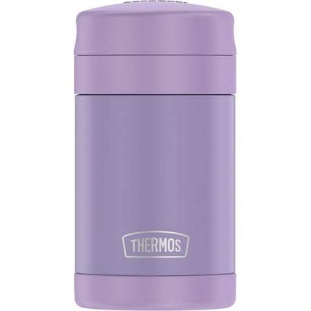 

Thermos Vacuum Insulated Food Jar with Folding Spoon Lavender 16 Ounce