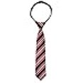 thumbnail image 3 of Spring Notion Boys' Pre-tied Woven Zipper Tie Small Black Red Stripes, 3 of 4