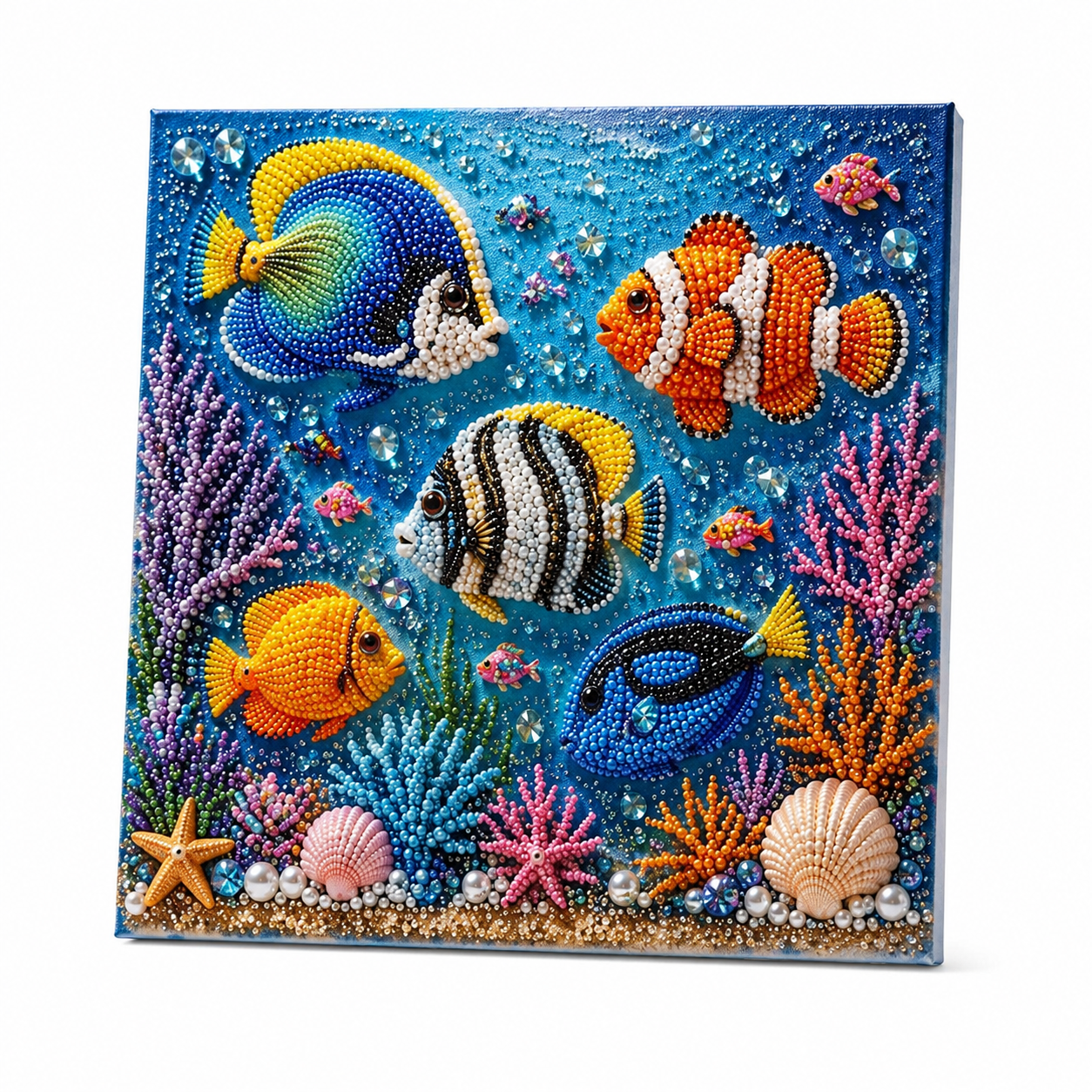 Ocean Theme Pearl Art DIY Kit 3D Pearl Painting Kits for Adults and Beginners Octopus Wave Pearl Art Craft for Coastal Home Wall Shelf Decor Pearl Painting Kit