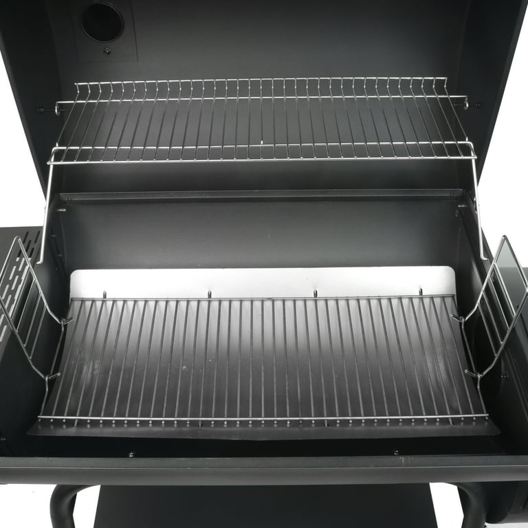 Expert Grill 28 Offset Charcoal Smoker Grill with Side Firebox, Black