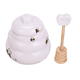 thumbnail image 1 of Olla de miel de cerámica con cazo de madera, Tarro de miel de porcelana con tapa y palito de miel, Olla de miel de cerámica, 1 of 5