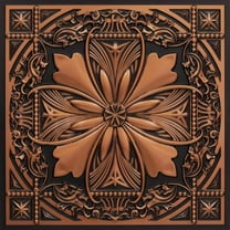 337-Helena 2 ft. x 2 ft. PVC Lay-in or Glue-up Ceiling Tile in Antique Copper (100 Sq. ft.  / Pack) - 25 Pieces