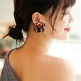 thumbnail image 2 of Red Crystal Spider Stud Earrings Gothic Dark Style Rhinestone Animal Statement Dangle Drop Holiday Earring for Women Exaggerated Scary Retro Halloween Party Prom Cosplay Accessory Jewelry for Friend, 2 of 6