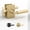 Satin Brass, variant on Mega Handles Benton Dummy Door Handles - 2 Pack Door Handle, Non-Turning Door Handle for Hallway & Closet - Satin Brass