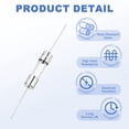 thumbnail image 3 of Uxcell 15 Pcs Glass Tube Fuses, 5x20 mm 6.3A 250V Cartridge Fast Acting Blow Fuse Axial-with Wire for Replacing or Repairing Home Electronics (F6.3A), 3 of 6