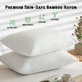 thumbnail image 4 of GOGREEN Waterproof Pillow Protectors with Zipper, Cooling Bamboo Queen Size Bed Pillow Case Covers, Bed Bug Pillow Cover, Zippered Plastic Pillowcase (2 Packs, Queen 20"x30" ), 4 of 10