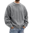thumbnail image 3 of Corduroy Sweatshirts for Men 2026 Fall Winter Long Sleeve Plain Relaxed Fit Crewneck Sweatshirt Mens Pullover Top, 3 of 5