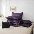 thumbnail image 6 of Castle Fairy Purple Spider Damask Bedding Comforter Set,Exotic Style Queen Bedding Sets, 6 of 8