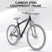 UBesGoo 29in Mountain Bike for Adult, 21 Speed MTB Bicycle for Men/Women, Dual Disc Brakes, Carbon Steel Frame, Black