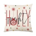 thumbnail image 6 of Christmas Pillow Covers 18x18inch Nutcracker Christmas Decor Linen Pillowcase Christmas Decorative Throw Pillows Farmhouse Winter Holiday Decor Outdoor Cushion Covers for Couch Home Deocr, 6 of 10