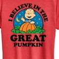 thumbnail image 3 of Peanuts - I Believe In The Great Pumpkin - Women's Short Sleeve Graphic T-Shirt, 3 of 6
