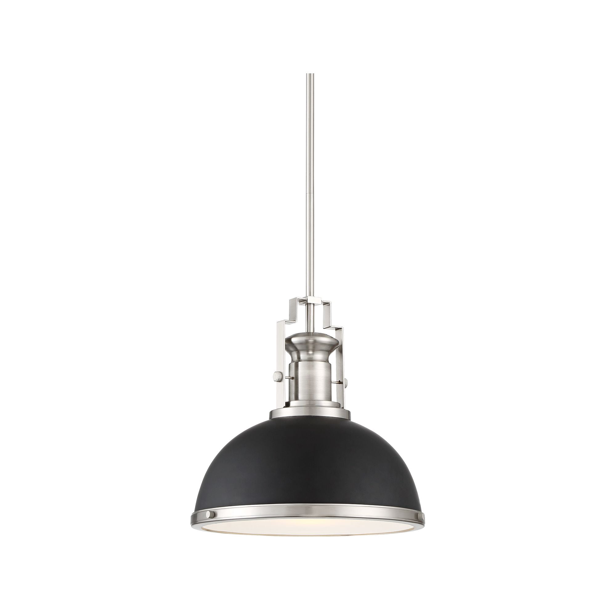 Possini Euro Design Black Brushed Nickel Dome Mini Pendant Light 13" Wide Modern Fixture for Kitchen Island Dining Room