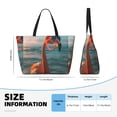 thumbnail image 2 of Yiaed Swimming Goggled Flamingo Print Large Capacity Beach Travel Bag - Waterproof Zipper Vacation Tote for Sandproof Storage, and Camping, 2 of 5