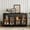 Black, variant on Floor Storage Cabinets, Living Room Floor Sideboard with 4 Arched Glass Doors, Accent Sideboard Buffet Storage Cupboard For Hallway Entryway Home Office