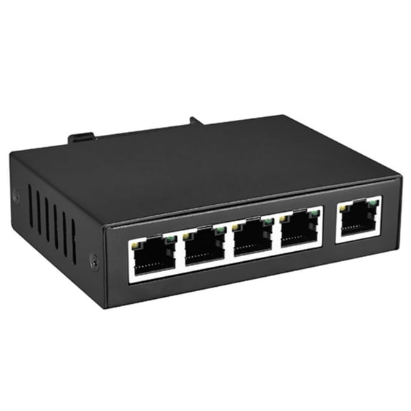 ARCADORA 100mbps 5-Port POE Repeater for Network Extension, Supports IEEE802.3af/at, Extends Range by 120m