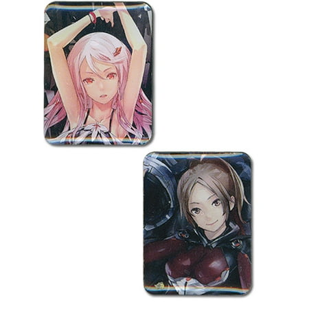 Guilty Crown Lost Christmas Anime Pin Set - Guilty Crown - New Inori & Ayase Set of 2 Anime Gifts Licensed ge50124 ()
