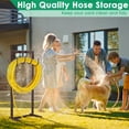 thumbnail image 5 of Garden Hose Holder Water Hose Holder with 4 Spikes Freestanding Garden Hose Stand Hose Storage Sturdy Hose Hanger Hose Reel Heavy Duty 6 Hooks Hose Organizer Hose Holder for Outside,Bronze, 5 of 14