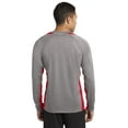 thumbnail image 2 of Sport-Tek Long Sleeve Heather Colorblock Contender Tee-4XL (Vintage Heather/ True Red), 2 of 6