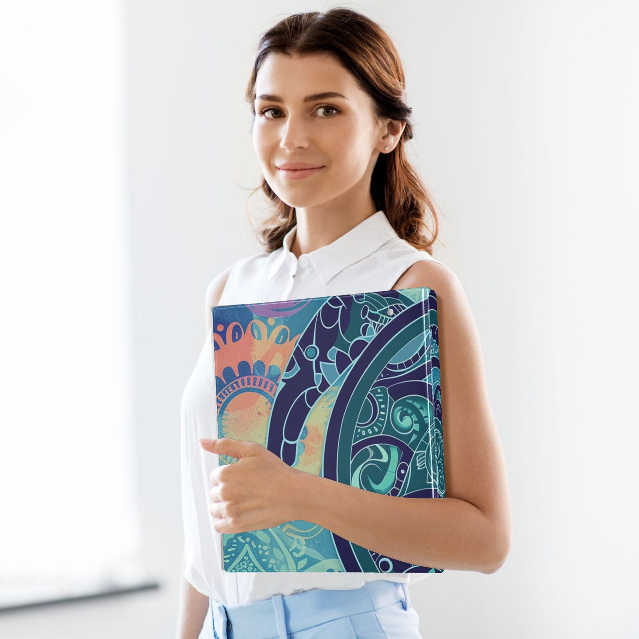 Ancient Turtle 3 Ring Binders 1.5 inch Hardcover File Folders with Interior Pockets A4 Size Organizer for School Office Hospital