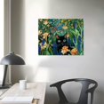 thumbnail image 4 of Orinice Farmhouse Wall Decoration, Vintage Famous Iris, Cat Wall, Bohemian Wall Art, Funny Black Cat Canvas Wall Art, Living Room Wall Art, Wall Art Bedroom, Bathroom Wall Art 20''X16'' 16x12in, 4 of 6