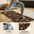 thumbnail image 4 of Brown Sun Moon Cloud Pattern Hot Yoga Mat Towel Non Slip for Hot Yoga - Quick-Drying Yoga Mat Cover with 4 Corner Pockets with Travel Bag - Hot Yoga Towel Non Slip Grip Moisture Wicking Sweat 70"x26", 4 of 6