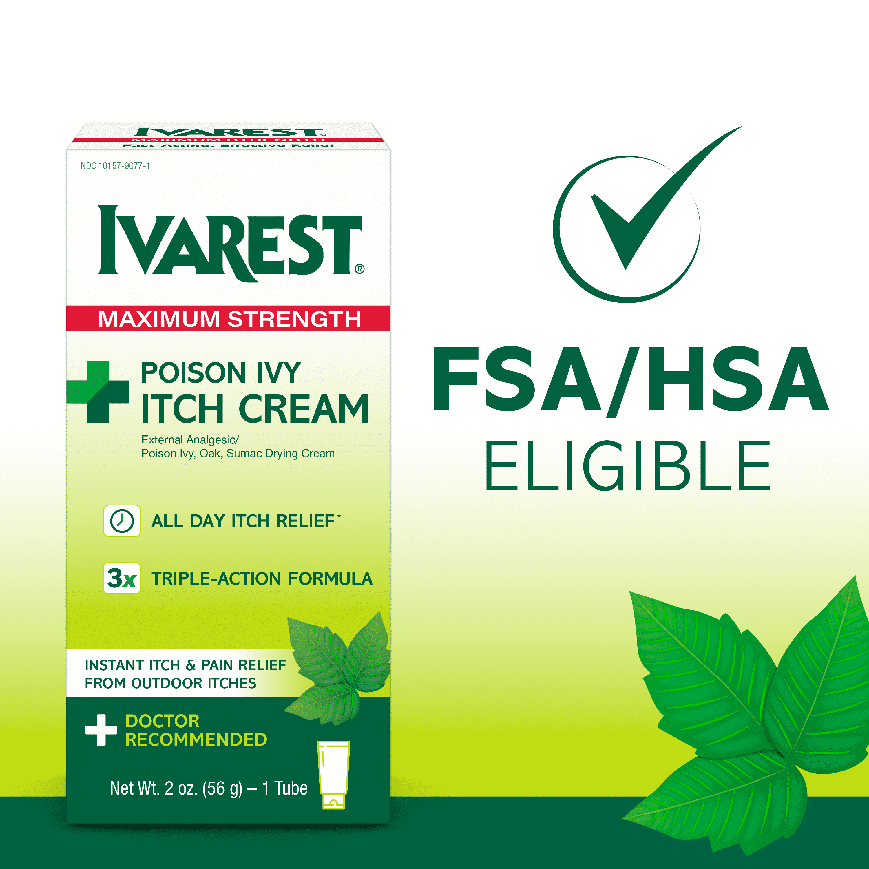 3 pack) Ivarest Poison Ivy Medicated Cream, Max Strength Relief