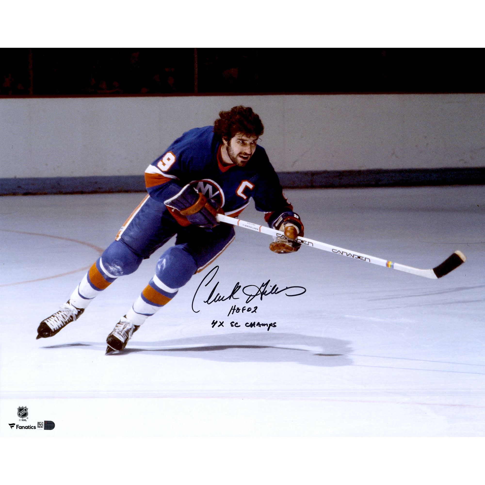 Clark Gillies New York Islanders Fanatics Authentic Autographed 16'' x 20'' Blue Jersey Skating Photograph with Multiple... by Fanatics Authentic