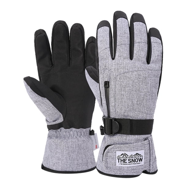 Guantes de esquí de los hombres de invierno cálido a prueba de viento y de lana de esquí Deportes de contacto de pantalla Guantes de lana