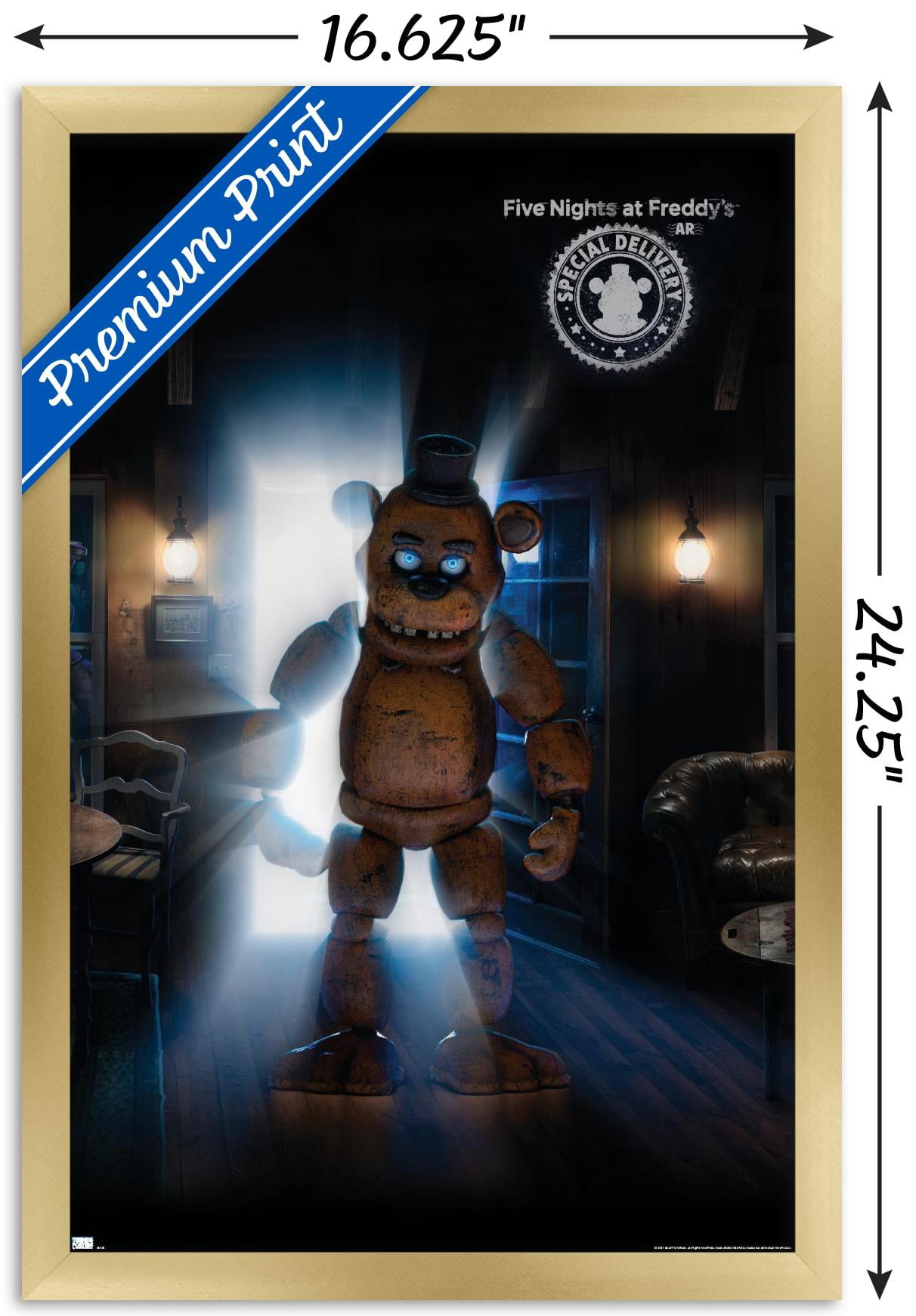 Five Nights at Freddy's: Special Delivery - Triptych 2 Wall Poster, 14.725" x 22.375", Framed