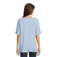 thumbnail image 3 of Destination Maternity Women's Maternity Smocked Woven Top, Sizes S-2XL, 3 of 6