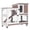 Brown, variant on AIVITUVIN 2-Story Rabbit Hutch with Chew-Proof Full Metal Frame for Indoor/Outdoor - 62" Bunny Cage with 6 Locking Casters & 2 Pull-Out Trays for Rabbits, Guinea Pigs, Small Pets (Brown)