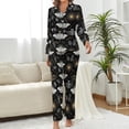 thumbnail image 2 of Top-kevin Women's Pajama Sets Pizza Slice Pattern Long Sleeve Lounge Sets Pjs Sleepwear with Pockets, 2 of 12