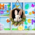 thumbnail image 4 of YOHAVEN Wooden Easter Door Sign Welcome Hanging Decoration, Handcrafted Spring Front Door Accent With Bunny Cutouts, Colorful Reusable Indoor Outdoor Entryway Decor, Secure Pre-Drilled Holes, 4 of 5