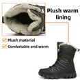 thumbnail image 2 of Mens Snow Boots Fashion Warm Faux Fur Winter Boot Outdoor Lace-up Waterproof Boots Casual Walking Hiking Campaigns Boots Black 8.5 US, 2 of 7
