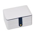 thumbnail image 1 of VONKY Jewelry Storage Box PU Leather Big Portable for Jewellery Care Rings Girls White, 1 of 8