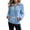 Blue, variant on Womens Sherpa Fleece Sweatshirt Quarter Zipper Pullover Long Sleeve Soft Warm Fuzzy Tops with Pockets